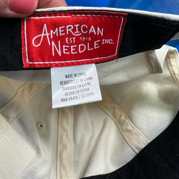 American Flag Embroidered Light Tan Cap American Needle Inc Est. 1918 Snapback - Picture 6 of 6